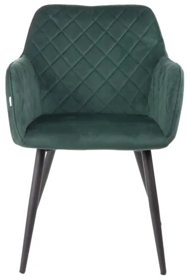 Jedálenská stolička SHELTON zamatová zelená 860480