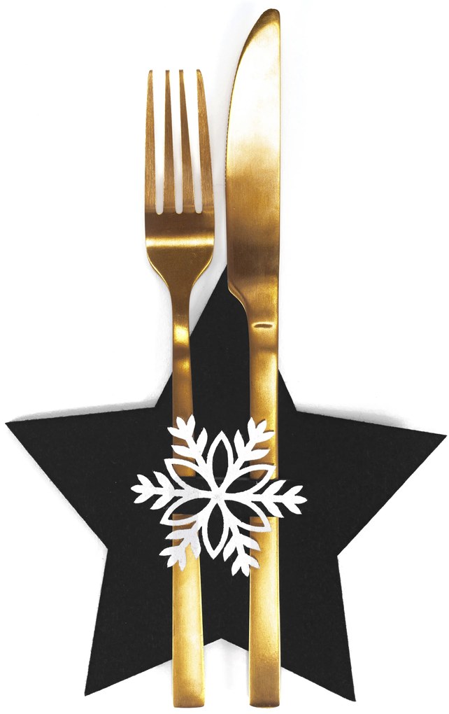 Tutumi Tutumi, vianočný obal na príbor 4ks 311378A, čierna, CHR-06514