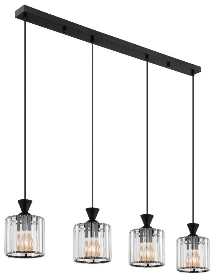 Globo 15742-4 - Luster na lanku JORDANA 4xE27/60W/230V čierna