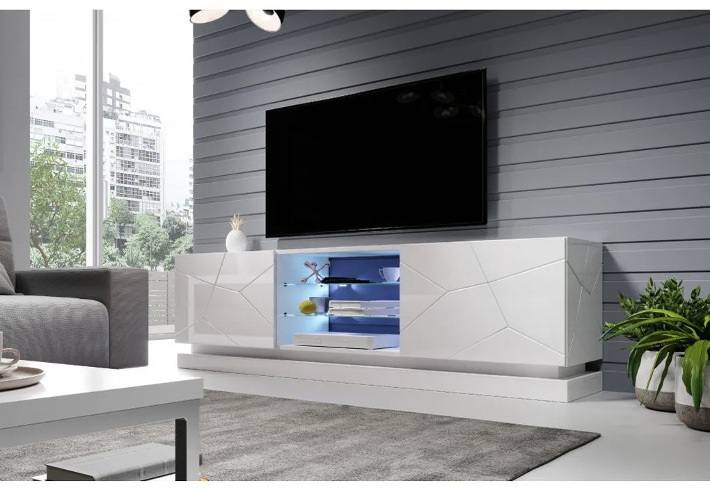 Cama Biely stolík pod TV Qiu 200