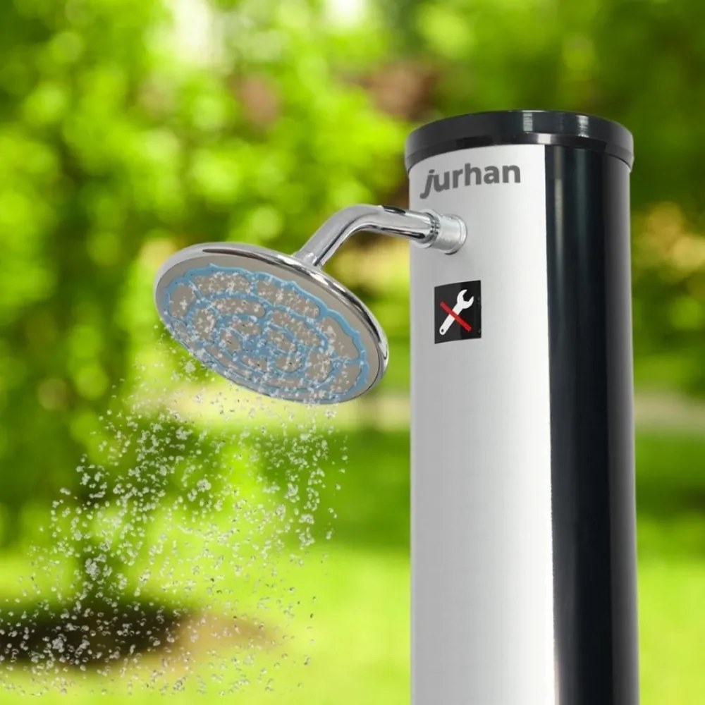 Solárna sprcha KARIBIK, 35 l, čierna/strieborná Jurhan