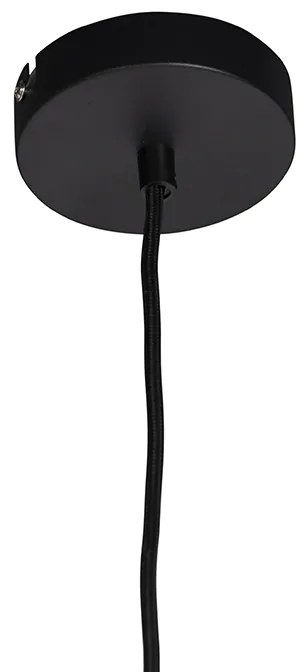 Závesné svietidlo s modrým zamatovým tienidlom so zlatom 40 cm - Combi