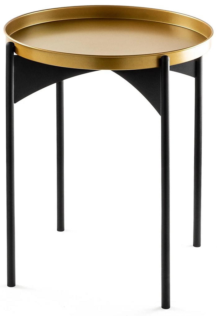 Odkladací stolík Shb-002-A čierny/zlatý