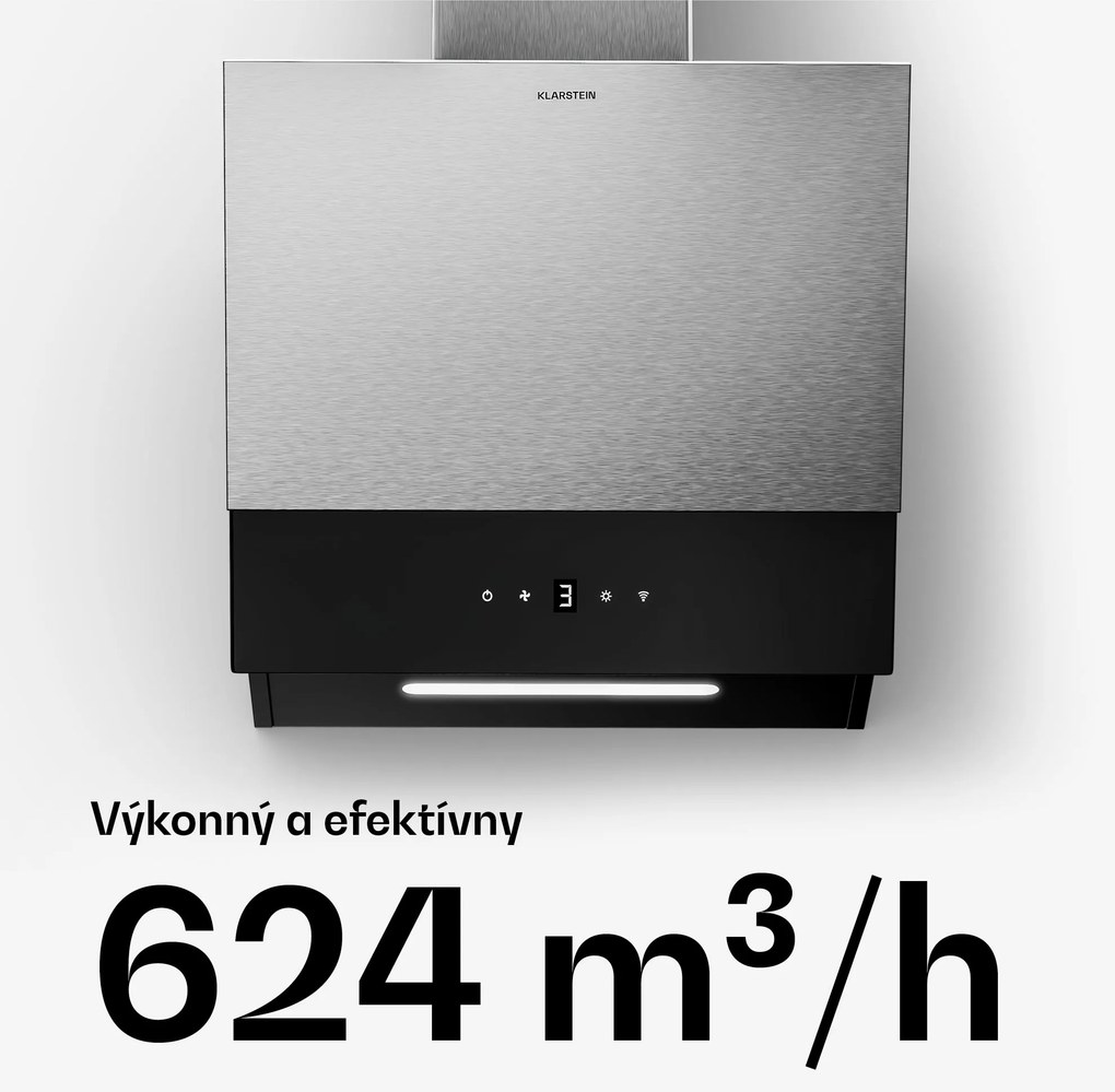 Klarstein Verosteel odsávač pár | Elegantný, minimalistický, výkonný | Trieda A | 624 m³/h | 45 cm