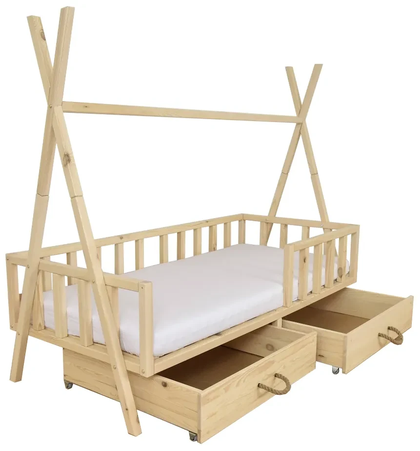 Wilsondo Detská posteľ domček Tipi 180x80 Variant úložný box: Bez úložného boxu