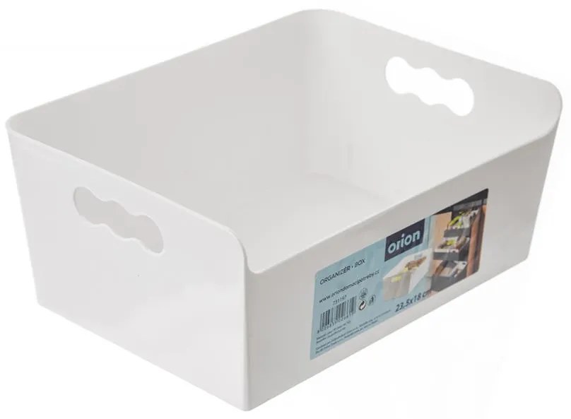 Úložný box, krabica, viacúčelový organizér, TIBOX, biely 23,5 x 18 x 10,5 cm