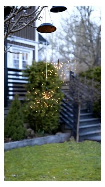 Vonkajšie solárne závesné LED svietidlo s bielymi diódami Star Trading Firework, výška 50 cm