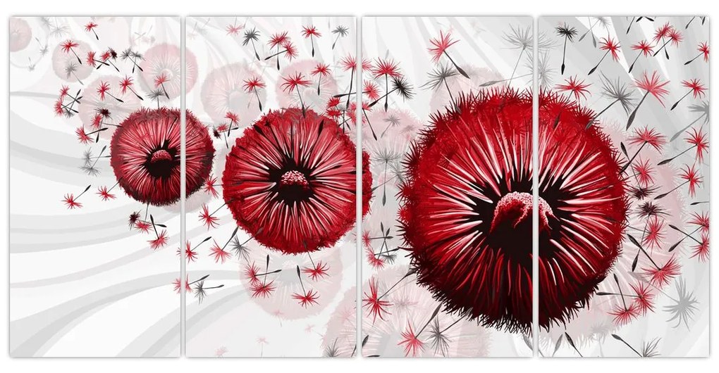 Obraz púpav na stenu