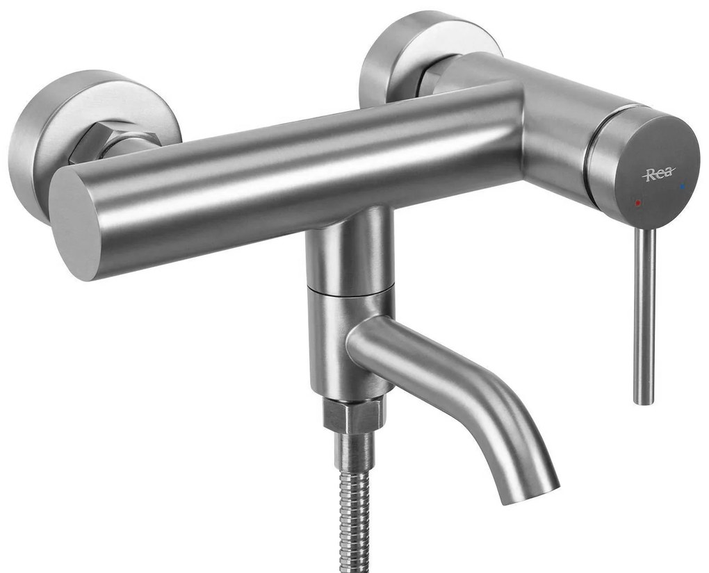 Rea Clif, vaňová batéria s ručnou sprchovou súpravou, oceľová, REA-B6874