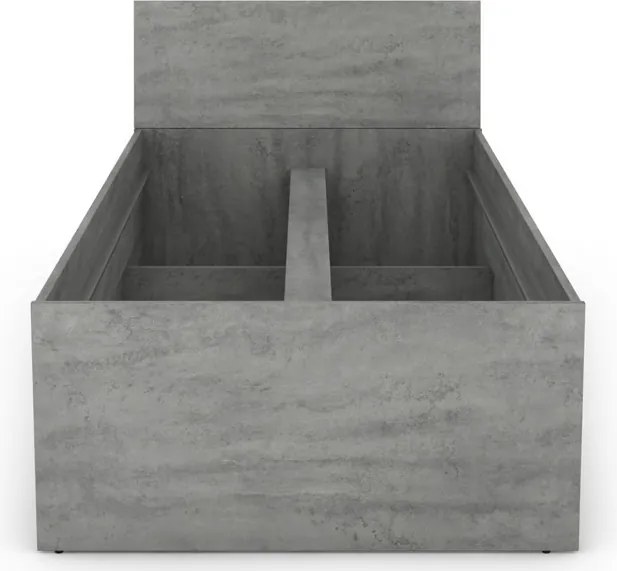 Posteľ so zásuvkami Carlos 90x200, šedý betón