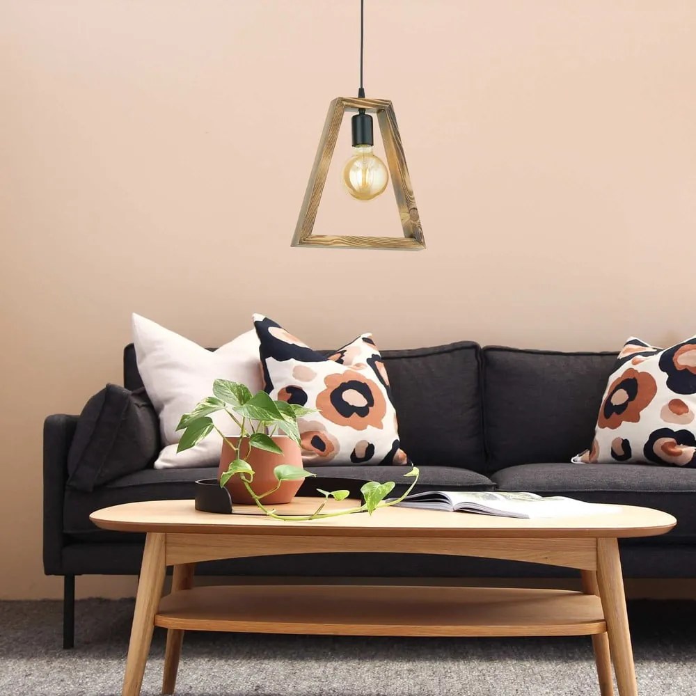 Závesné svietidlo z hrabového dreva Geometrik Triangle