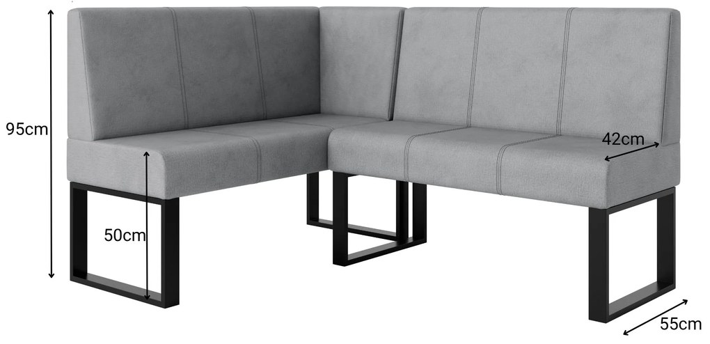 Rohová lavica Bernio 140x200 (tmavobéžová) (L). Akcia -20%. Vlastná spoľahlivá doprava až k Vám domov. 1129864