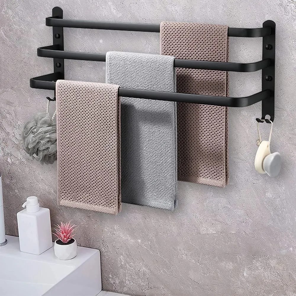 Nástěnný věšák Athos 50 cm černý