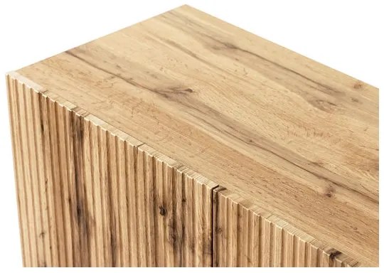 Nástenná polica + nástenné zrkadlo WITH dub wotan