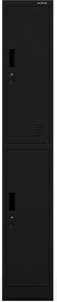 Šatníková skriňa pre zamestnancov čierna IGOR 1 Plus 316,5 x 1850 x 450 mm