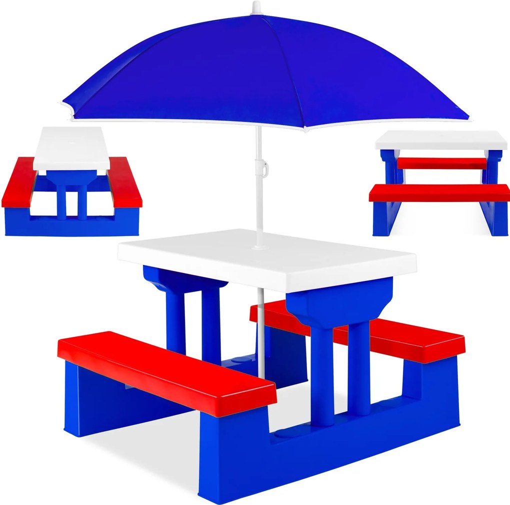 Kesser dětská sedací souprava / sada zahradního nábytku pro děti / skládací stůl s lavicí / modrý