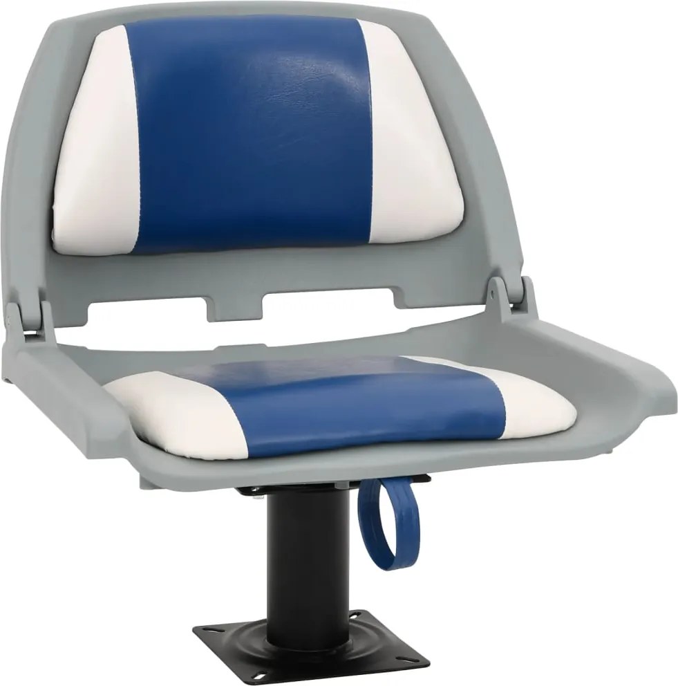 vidaXL 2-dielne skladacie sedadlo do člna, modro biele 48x51x41 cm