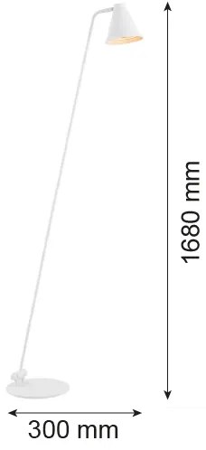 Argon 8001 - Stojacia lampa AVALONE 1xE27/15W/230V biela