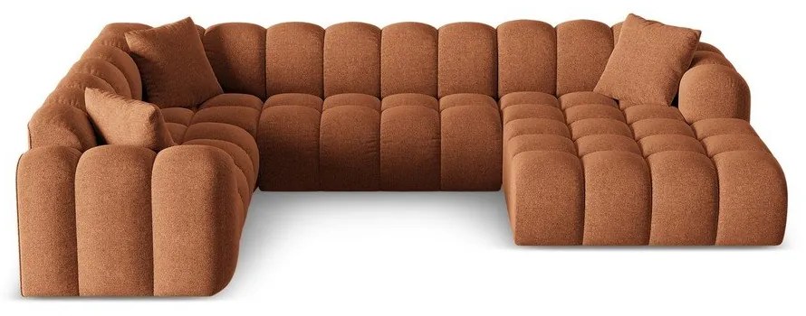 Terakotová ženilková rohová pohovka (ľavý roh/do tvaru "U") Treno – Cosmopolitan Design