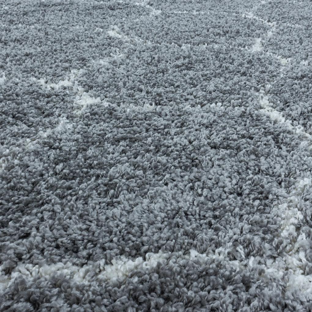Ayyildiz Kusový koberec SALSA 3201, Okrúhly, Sivá Rozmer koberca: 120 cm KRUH
