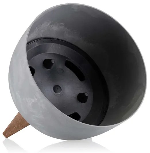 Sada 2 kvetináčov Rosa Linea sivý betón