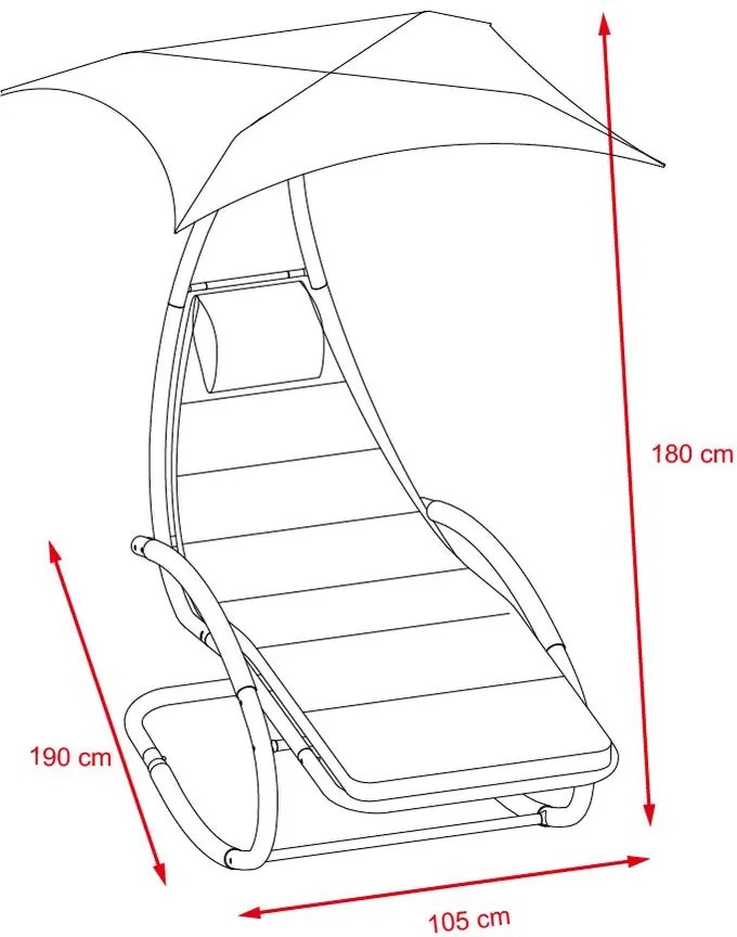 Záhradné relaxačné ležadlo / hojdačka Avenberg ARIEL