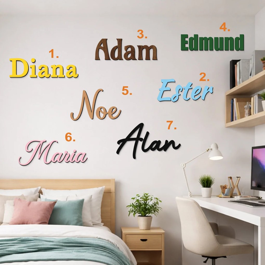 DUBLEZ | Vlastné meno na stenu z dreva