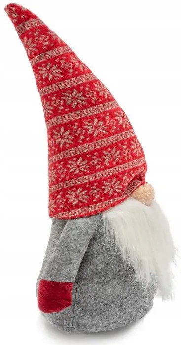 Tutumi Tutumi, vianočný trpaslík 40cm YX019, šedá-červená, CHR-00639