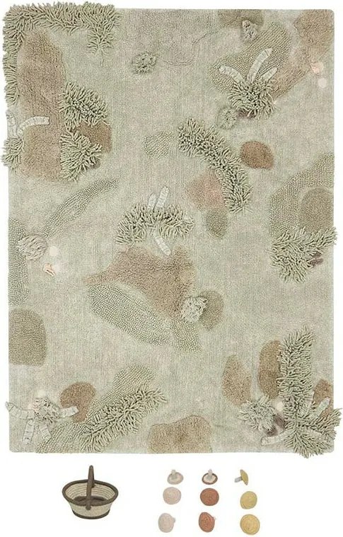 Lorena Canals, Detský kusový koberec Play Mushroom Forest, 120x160, zelená, detská izba