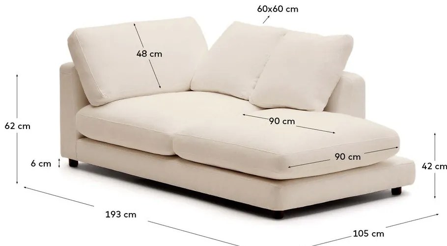 Krémová leňoška Gala – Kave Home