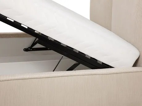 Manželská posteľ 140 cm Camtana (tmavozelená + čierna) (s roštom) (s úl. priestorom). Vlastná spoľahlivá doprava až k Vám domov. 1104107