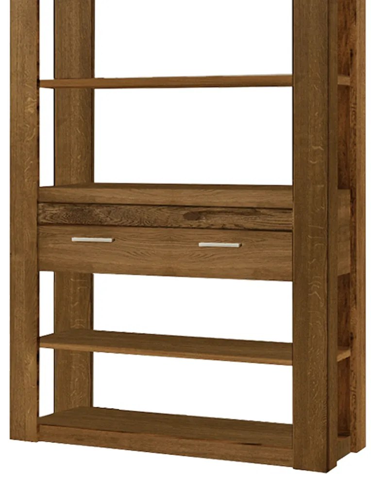 Regál Velvet II 18 125 cm z masívu dub rustikálny