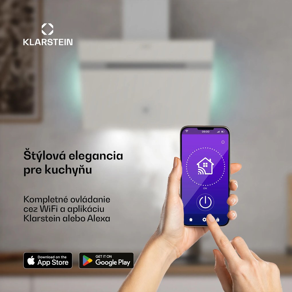 Klarstein Alina odsávač pár | 60 cm | 680 m³/h | Tichý | EEK A++