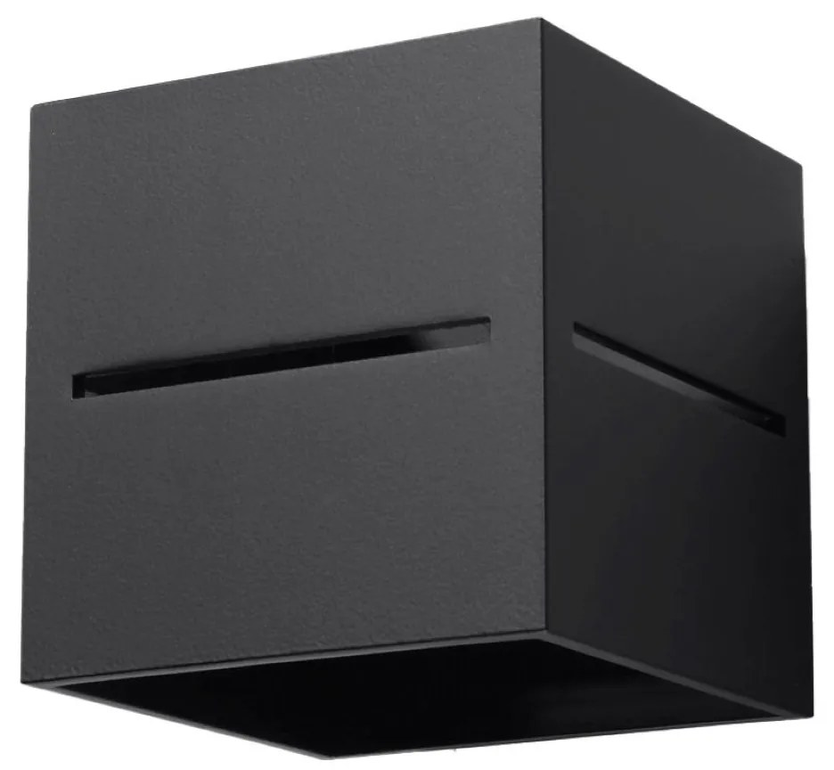 Nástenné svietidlo Lobo, 1x čierne kovové tienidlo