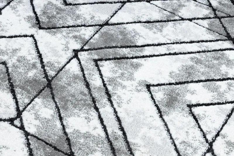 Moderný koberec COZY Tico, geometrický - Štrukturálny, dve vrstvy rúna, šedá Veľkosť: 160x220 cm