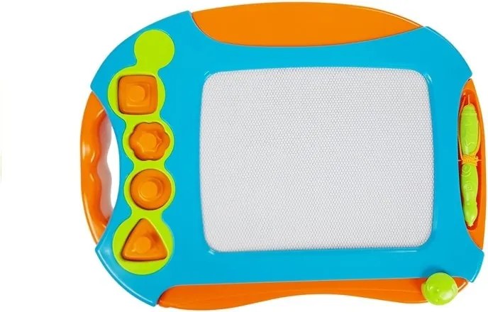 LEAN Toys Magnetická tabuľa na kreslenie s geometrickými pečiatkami