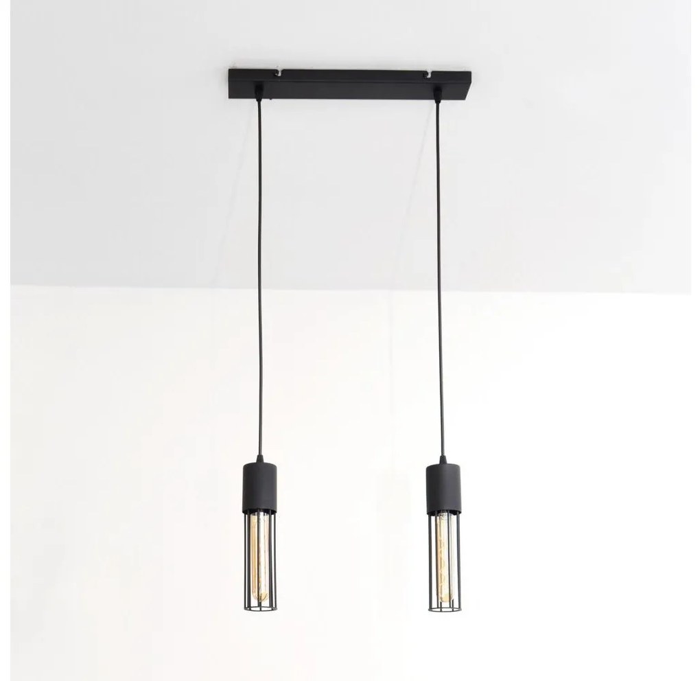 Luster na lanku MELODY 2xE27/15W/230V čierna
