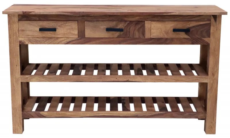 Konzolový stolík Rami 130x35 indický masív palisander Super natural