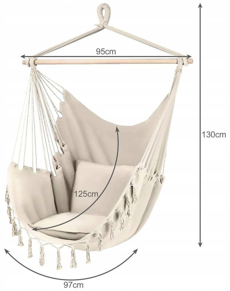 Hojdacie kreslo Hamak I béžové