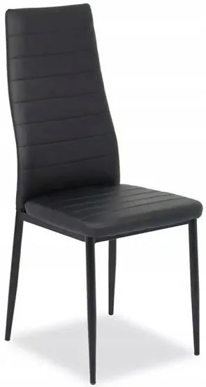 Jedálenská stolička Chicago čierna eko koža