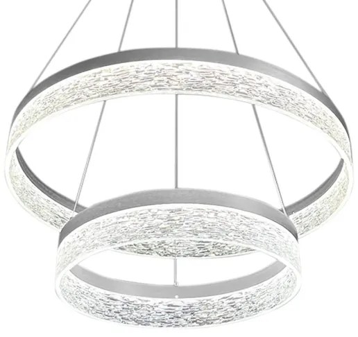 LED luster na lankách GALA LED/54W/230V pr. 60 cm strieborný