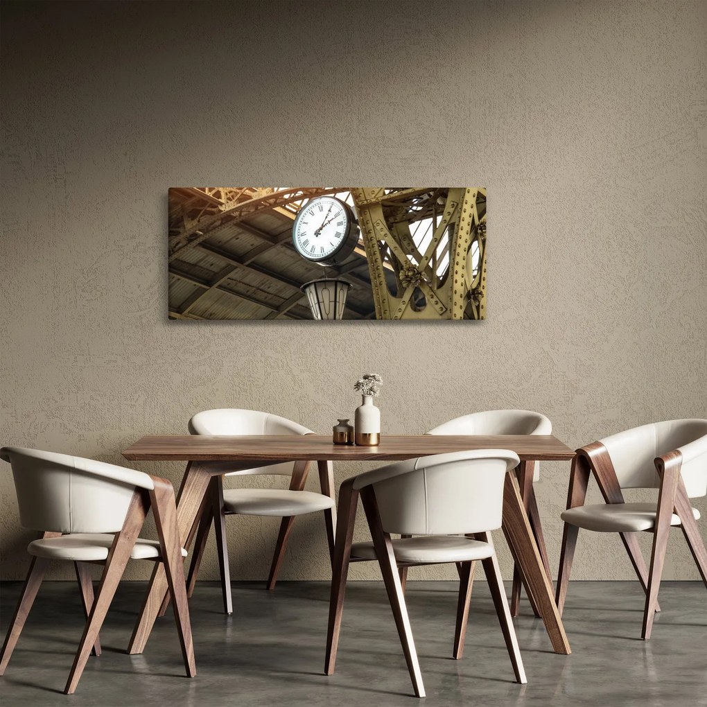 Obraz - Nádražné hodiny (120x50 cm)