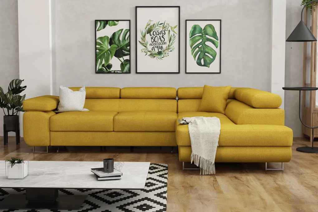 Rohová sedačka NOEL – rozkladacia, úložný priestor | 750 + farieb