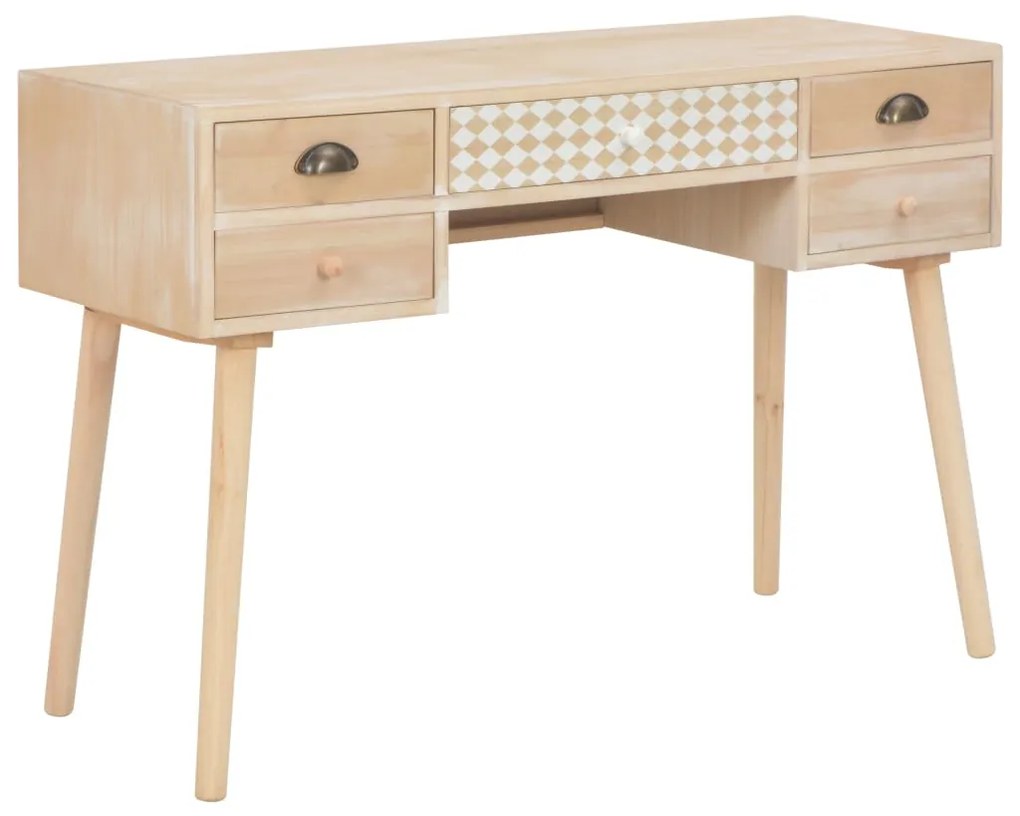 vidaXL Stôl s 5 zásuvkami 114x40x75,5 cm masívne borovicové drevo
