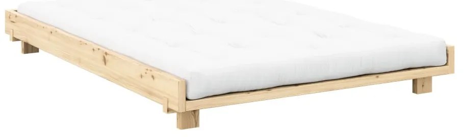 Dvojlôžková posteľ z borovicového dreva s roštom v prírodnej farbe 160x200 cm Social Bed – Karup Design