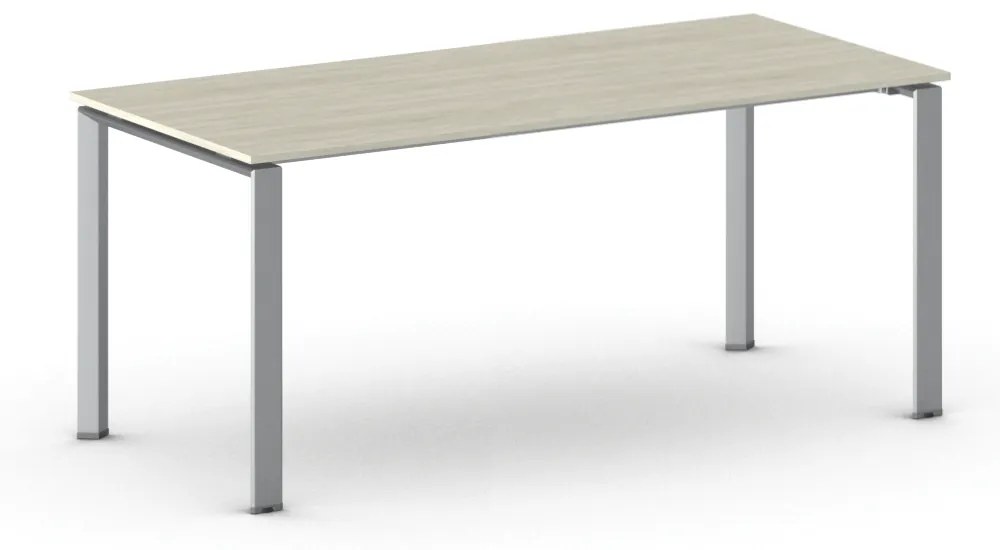 Rokovací stôl PRIMO INFINITY so sivostriebornou podnožou 2000 x 900 x 750 mm, dub prírodný