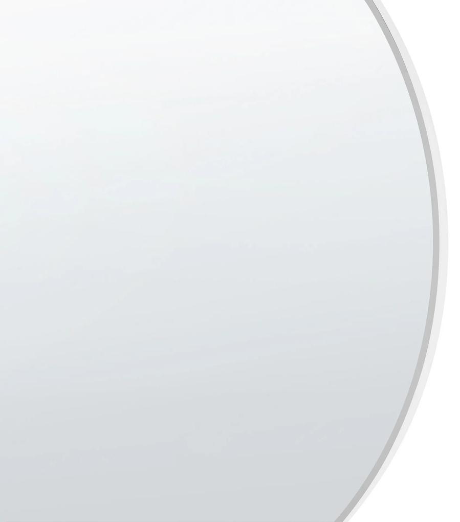 Okrúhle nástenné zrkadlo 80 x 80 cm strieborné ANNEMASSE  Beliani