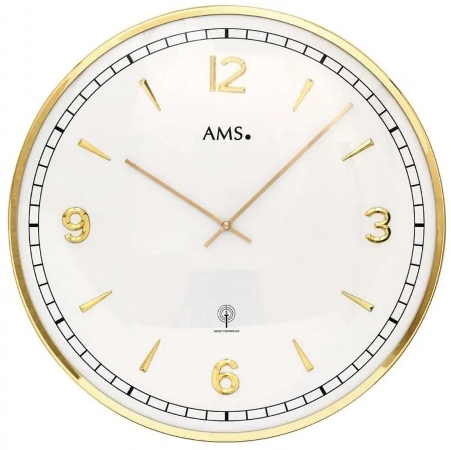 rádiom riadené kovové dizajnové hodiny AMS 5609