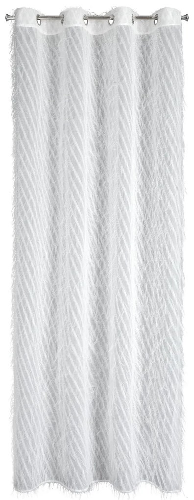 ZÁVES NA KRÚŽKOCH LAUREL 140X250 CM BIELA