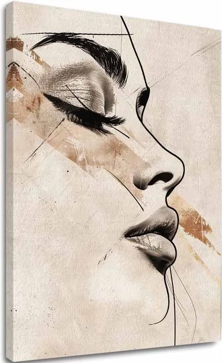 Portrét ženy v béžovej farbe